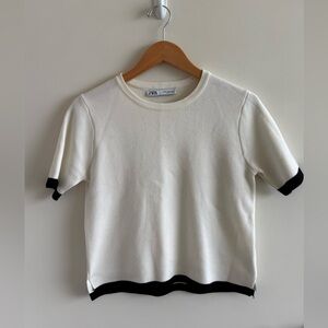 Zara Cream Knit Top